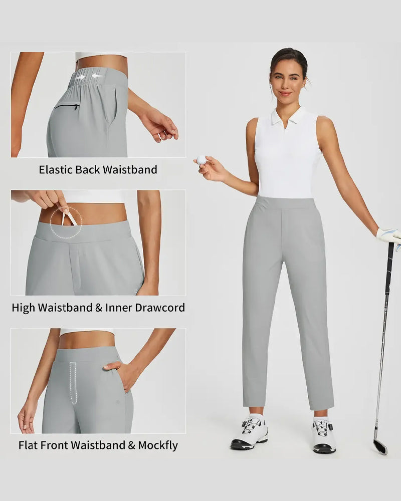 Pantalon Uni Longueur Neuf-quarts