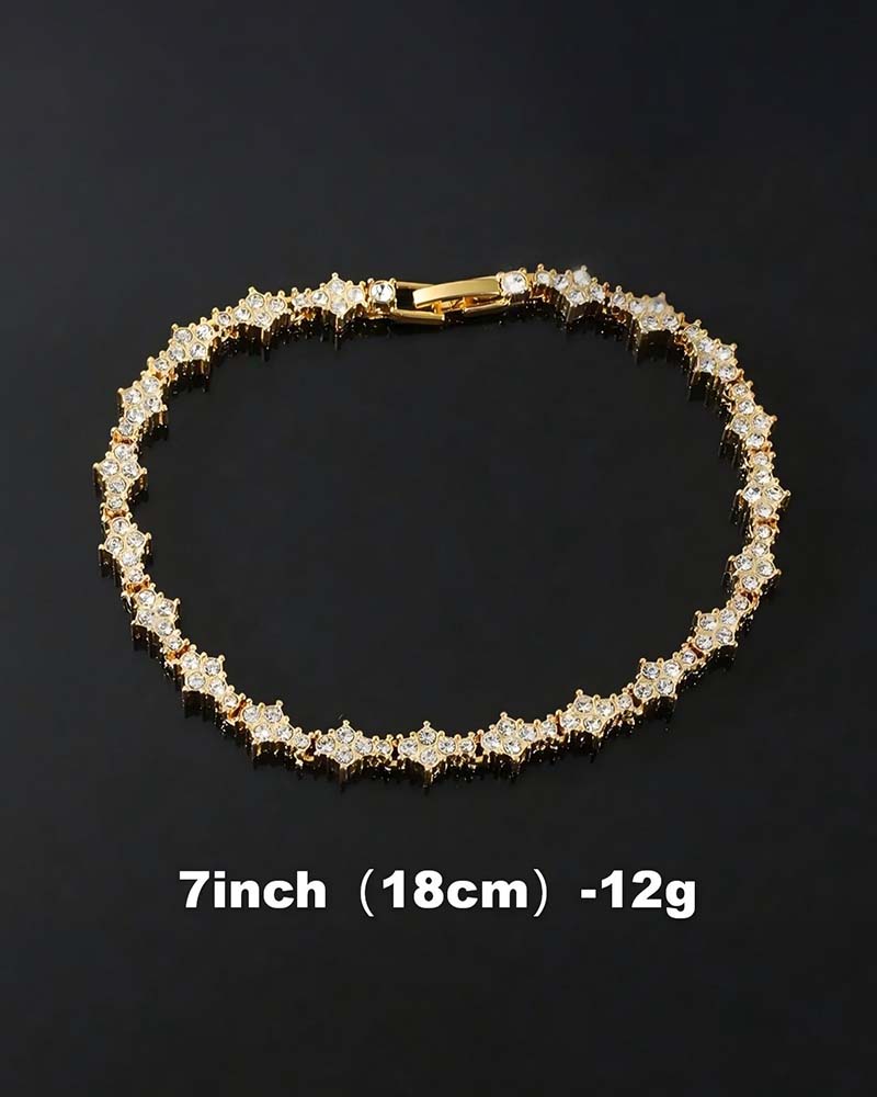 Bracelet Classique Étincelant Zircone Cubique Commémoratif