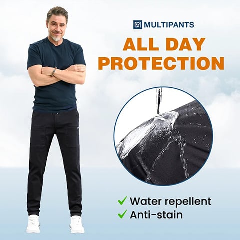 Multipants – Pantalon Cargo Extensible À Haute Élasticité, Multi-Poches Et Durable