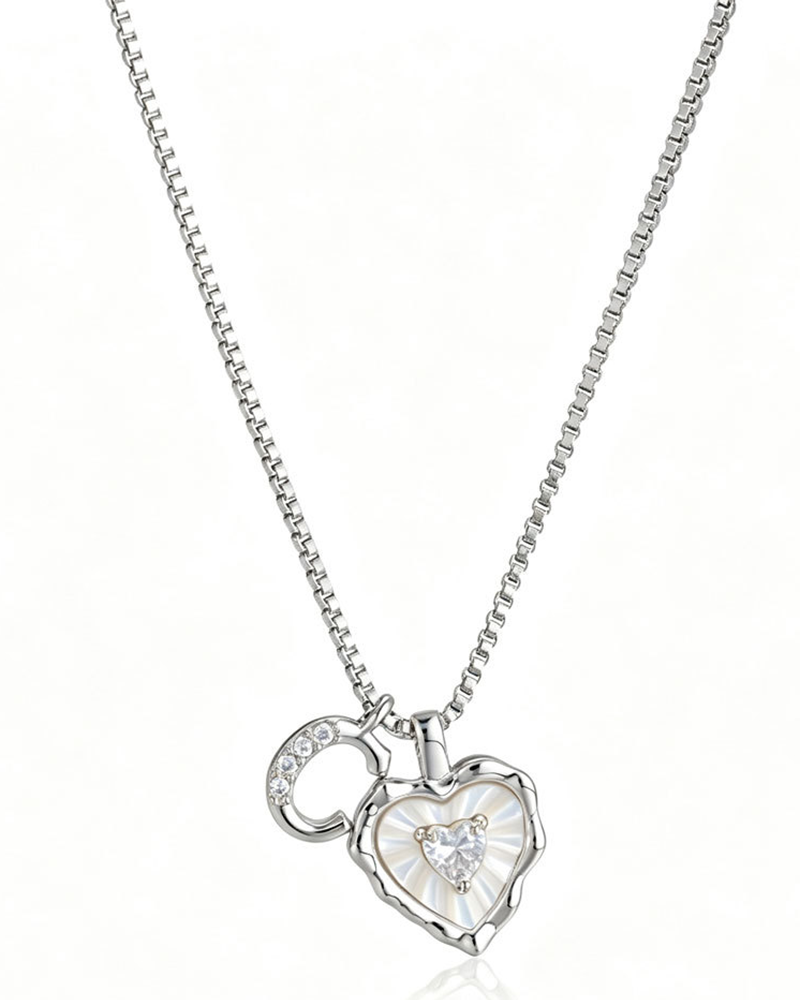 A–Z Micro-Pavé Lettre Initiale Pendentif Collier