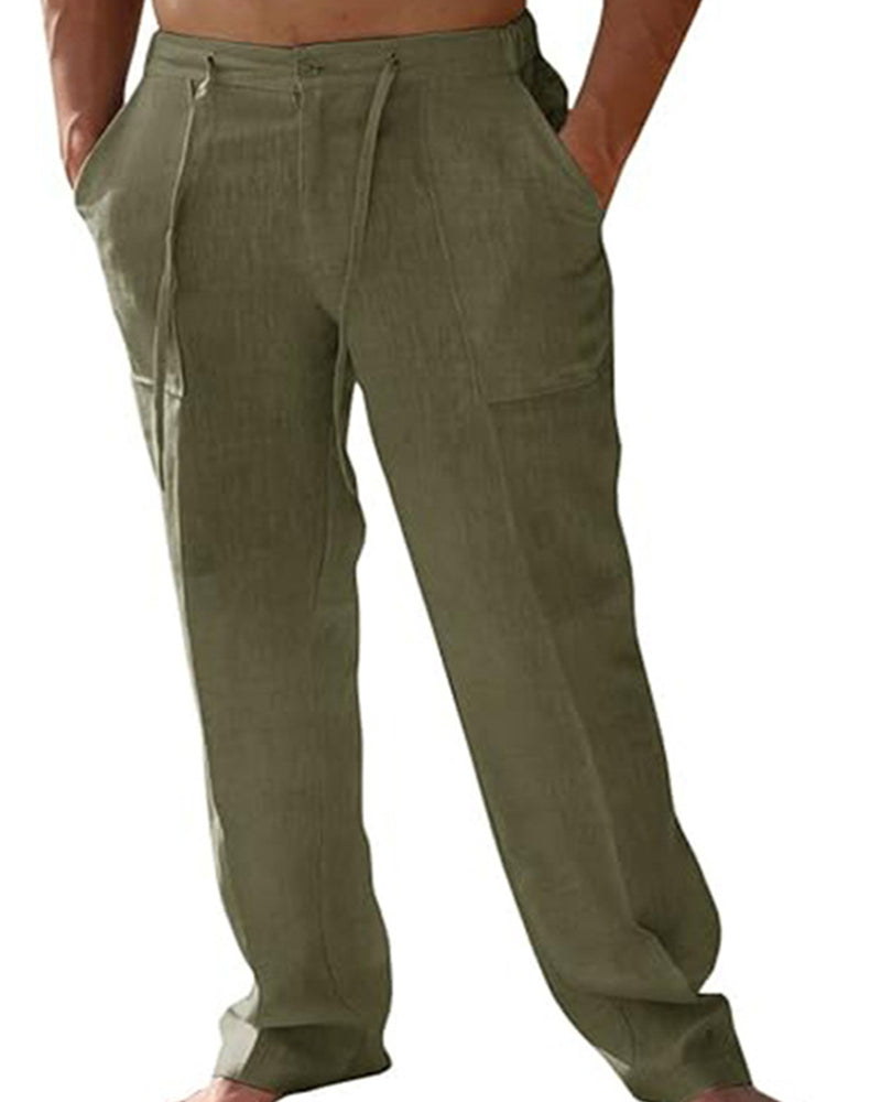 Pantalon Unie Poche Cordon Plage