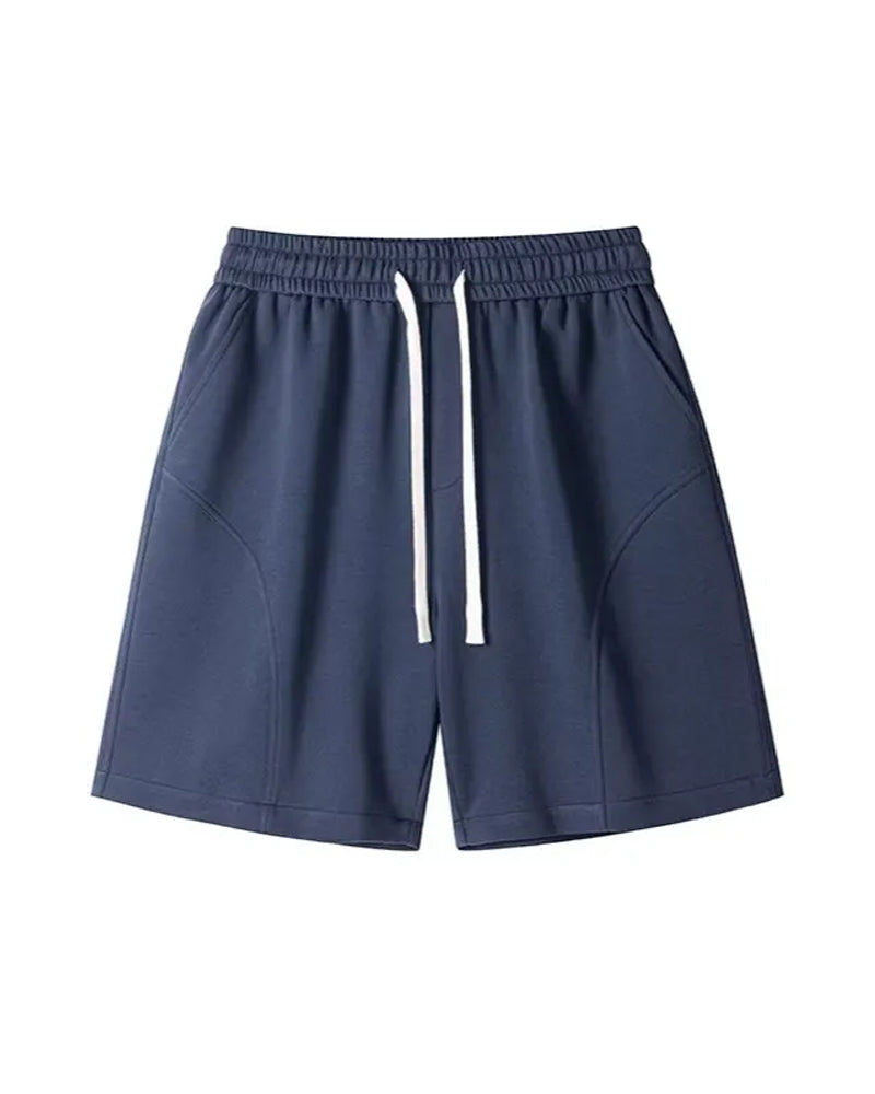 Short Décontracté Jambe Droite Cordon De Serrage Bermuda
