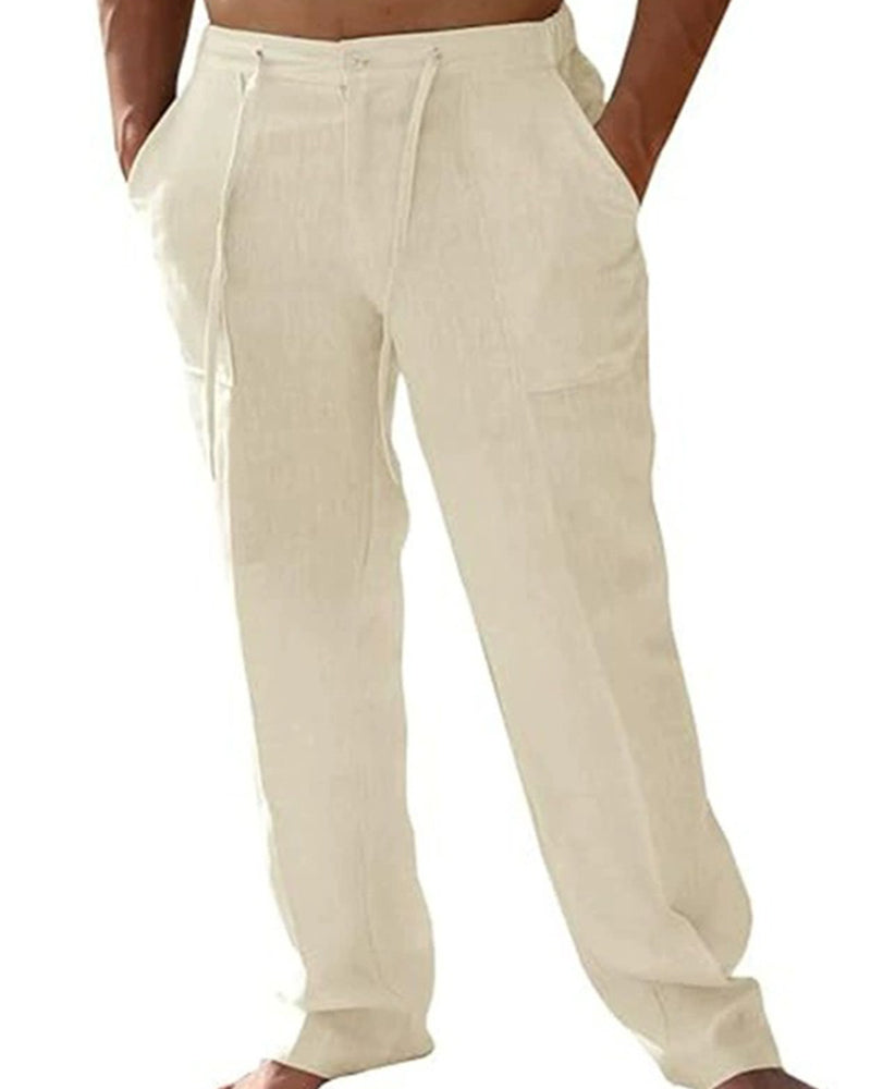 Pantalon Unie Poche Cordon Plage