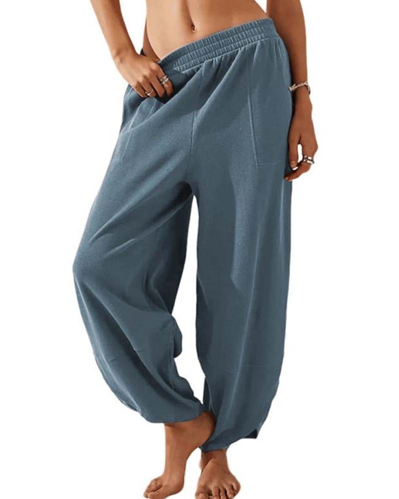 Pantalon Taille Élastique Harem