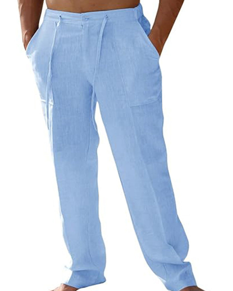 Pantalon Unie Poche Cordon Plage