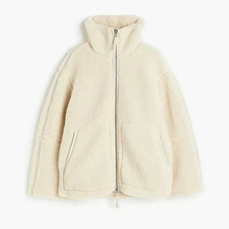 Camille | Veste Teddy Oversize Col Montant
