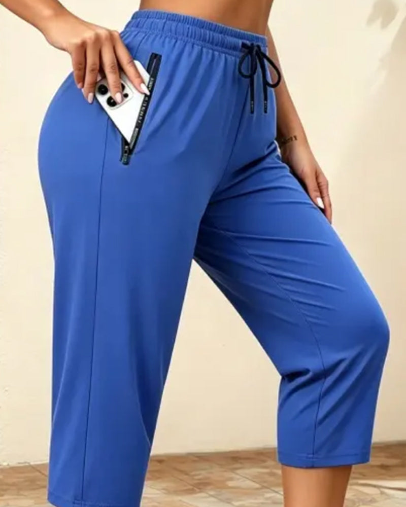 Pantalon Cordon De Serrage Séchage Rapide Racourci Sport