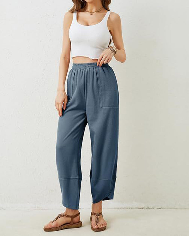 Pantalon Femme Sarouel Jambe Large