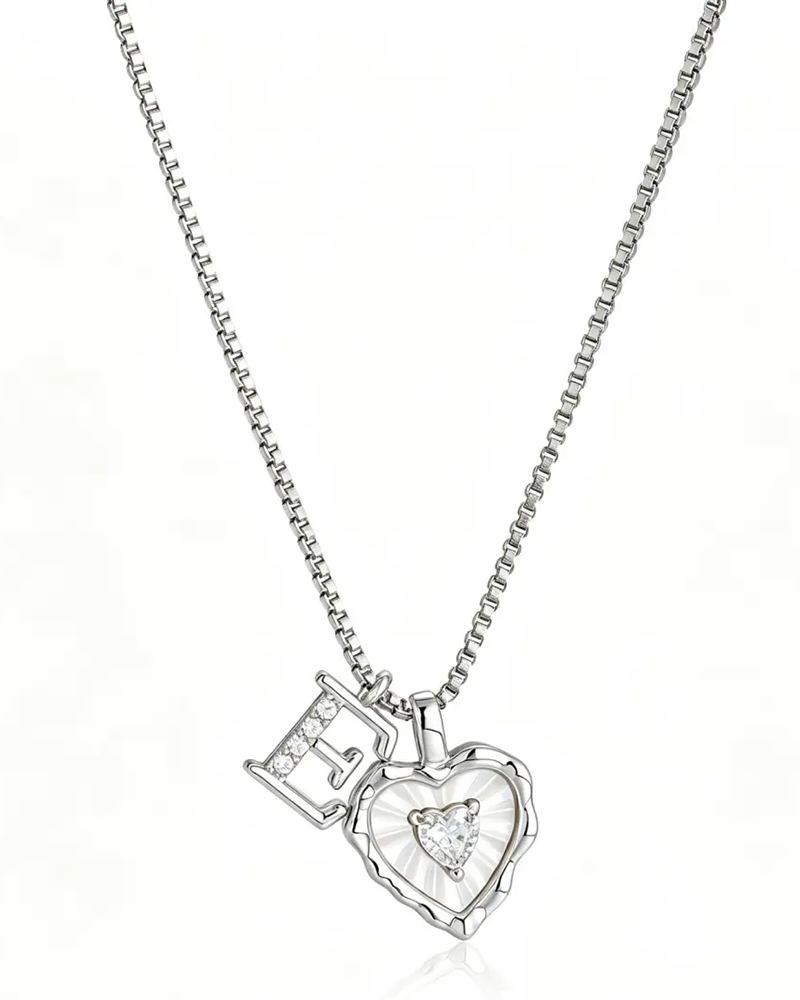 A–Z Micro-Pavé Lettre Initiale Pendentif Collier