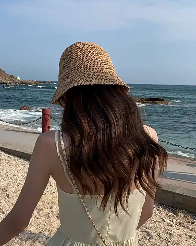 Chapeau Extérieur Tressé Paille