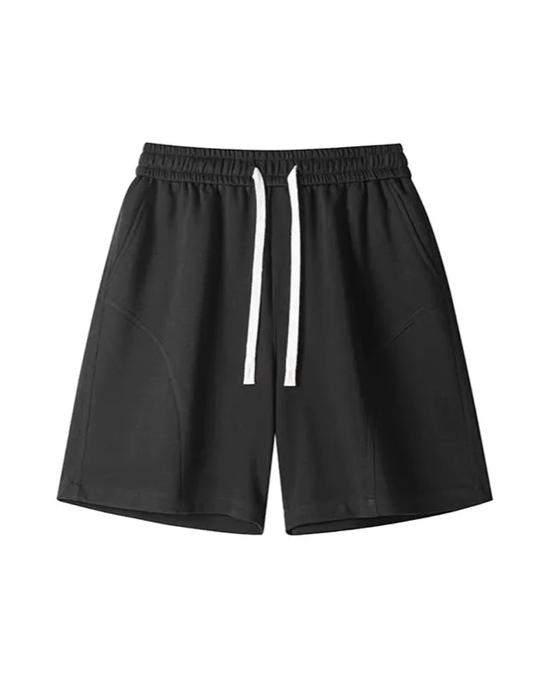 Short Décontracté Jambe Droite Cordon De Serrage Bermuda