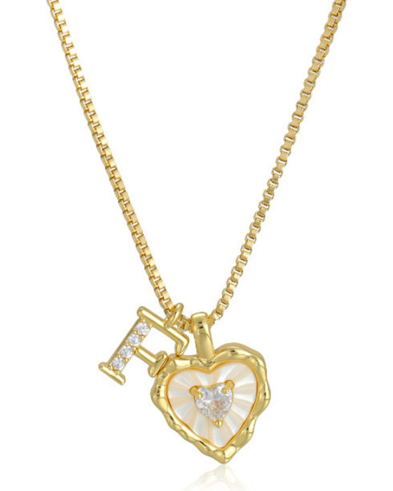 A–Z Micro-Pavé Lettre Initiale Pendentif Collier