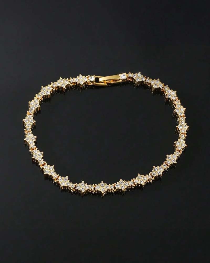 Bracelet Classique Étincelant Zircone Cubique Commémoratif