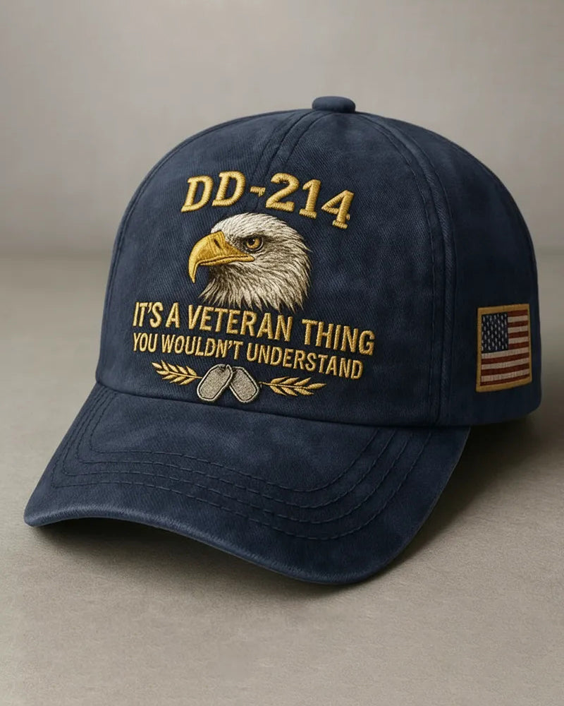 Casquette DD-214 Ancien Combattant Brodée 3D