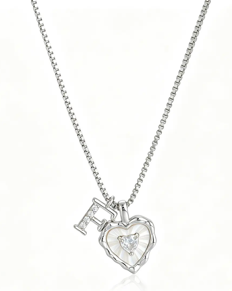 A–Z Micro-Pavé Lettre Initiale Pendentif Collier
