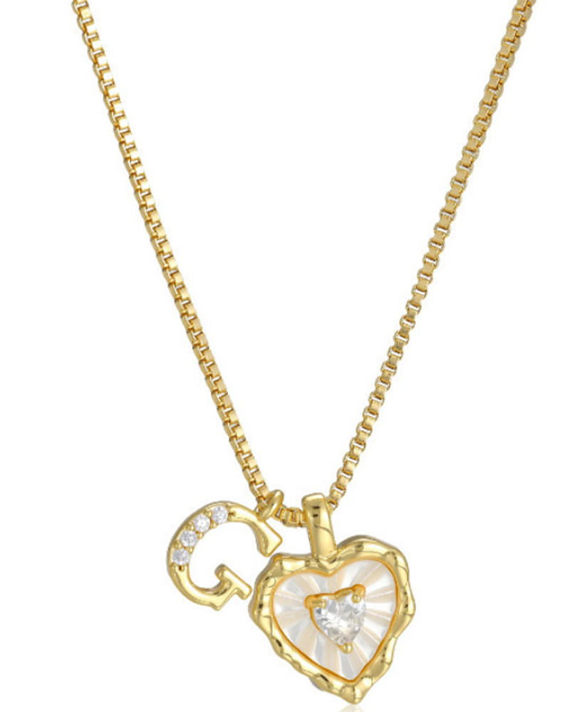 A–Z Micro-Pavé Lettre Initiale Pendentif Collier