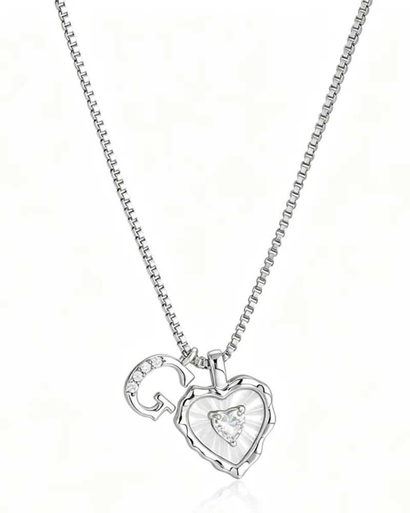 A–Z Micro-Pavé Lettre Initiale Pendentif Collier