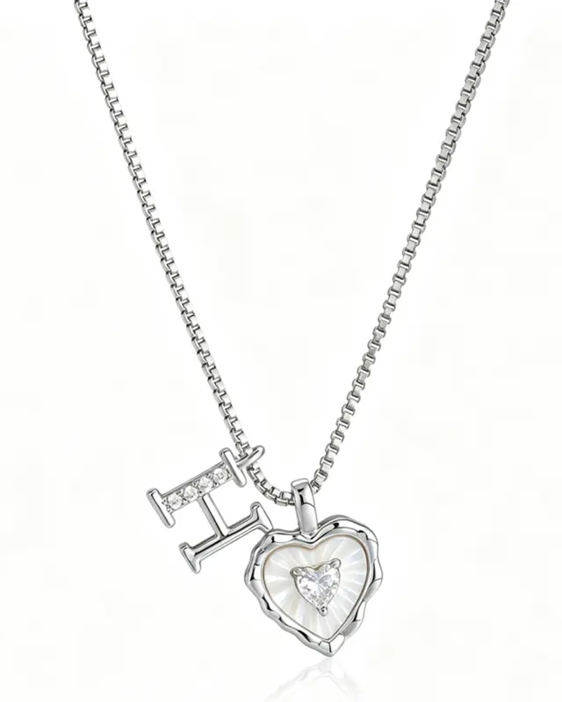 A–Z Micro-Pavé Lettre Initiale Pendentif Collier