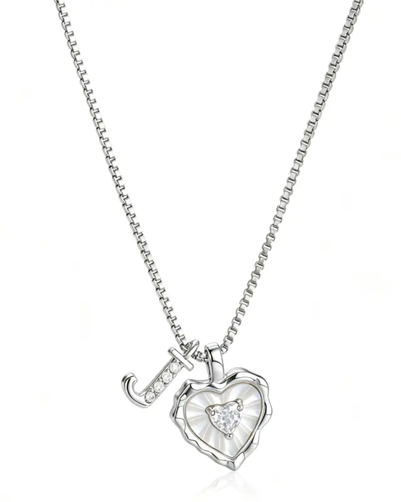 A–Z Micro-Pavé Lettre Initiale Pendentif Collier