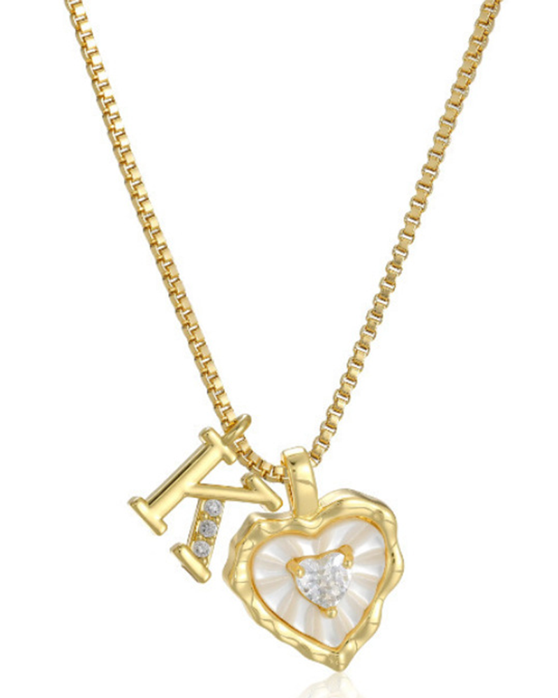 A–Z Micro-Pavé Lettre Initiale Pendentif Collier
