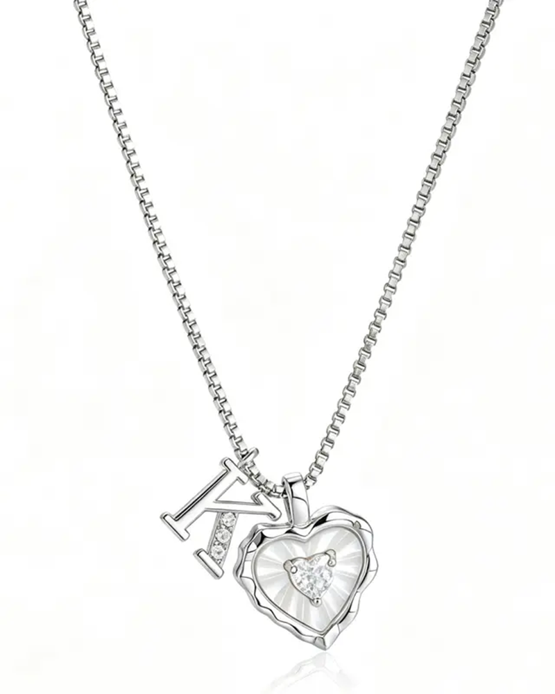 A–Z Micro-Pavé Lettre Initiale Pendentif Collier