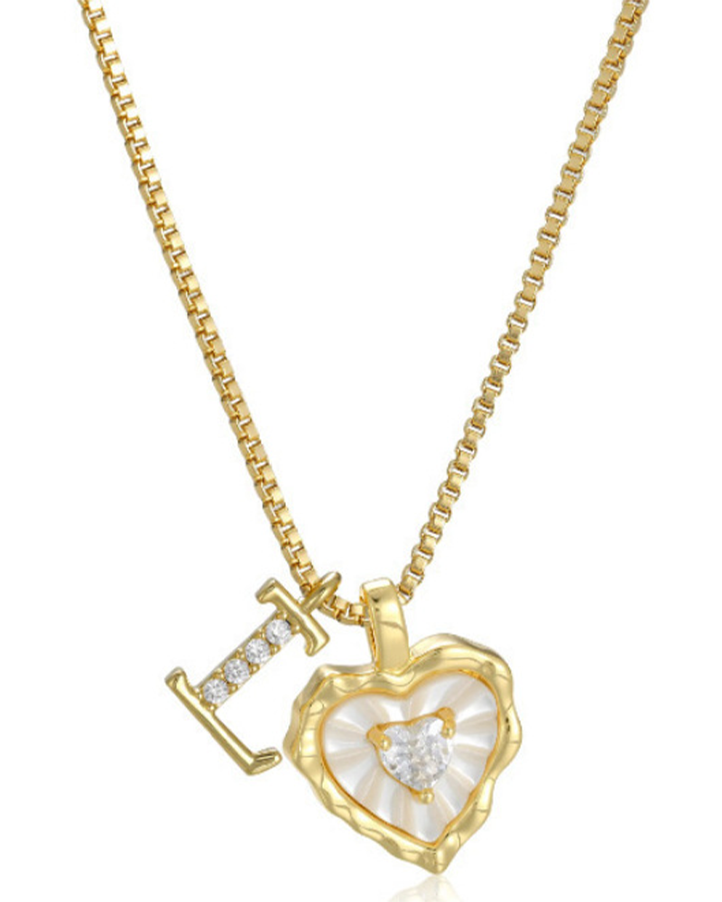 A–Z Micro-Pavé Lettre Initiale Pendentif Collier