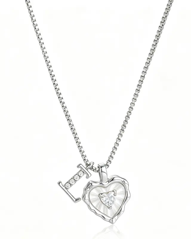 A–Z Micro-Pavé Lettre Initiale Pendentif Collier