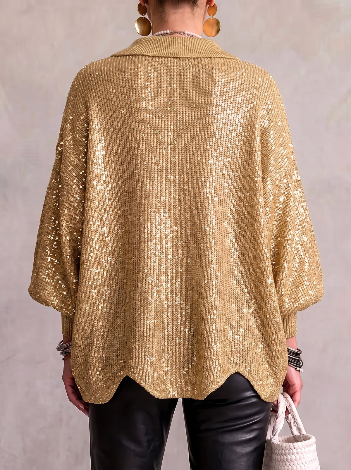 Karina - Cardigan oversize à col et boutons