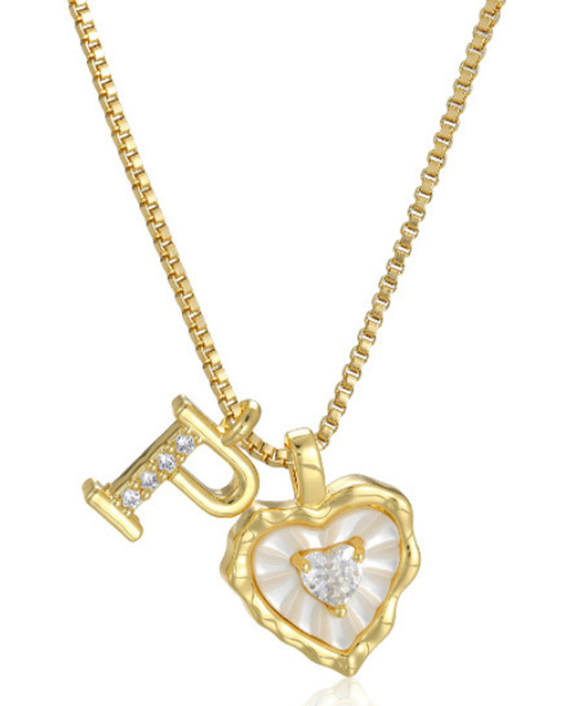 A–Z Micro-Pavé Lettre Initiale Pendentif Collier