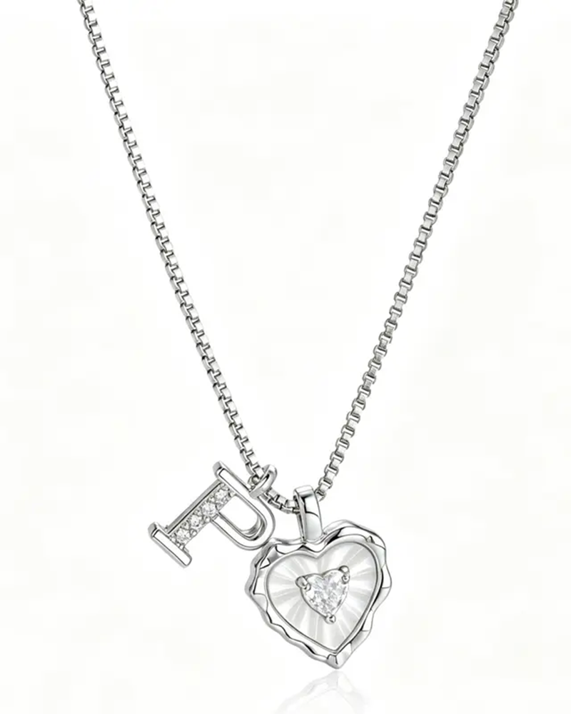 A–Z Micro-Pavé Lettre Initiale Pendentif Collier