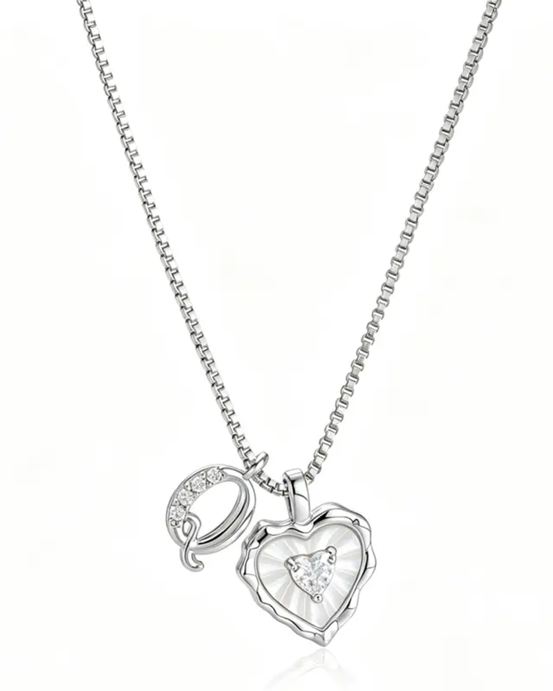 A–Z Micro-Pavé Lettre Initiale Pendentif Collier