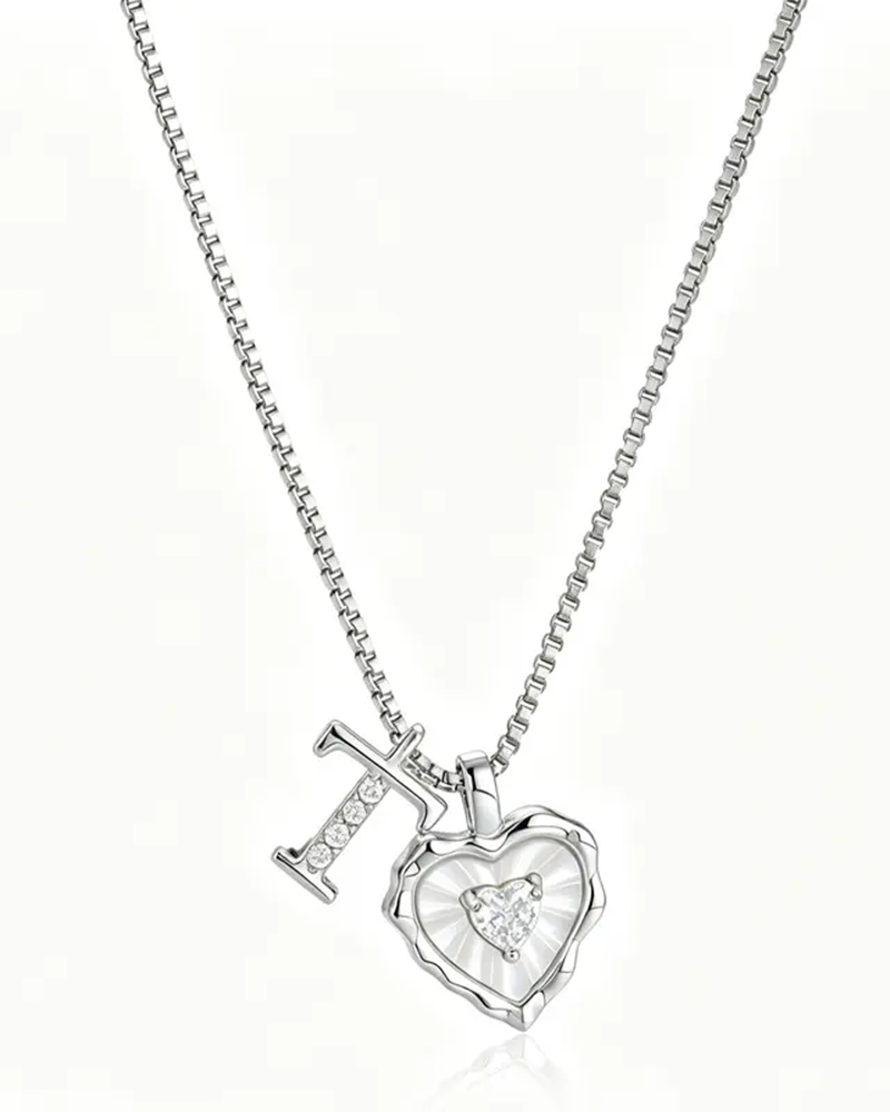 A–Z Micro-Pavé Lettre Initiale Pendentif Collier