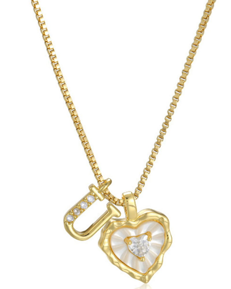A–Z Micro-Pavé Lettre Initiale Pendentif Collier