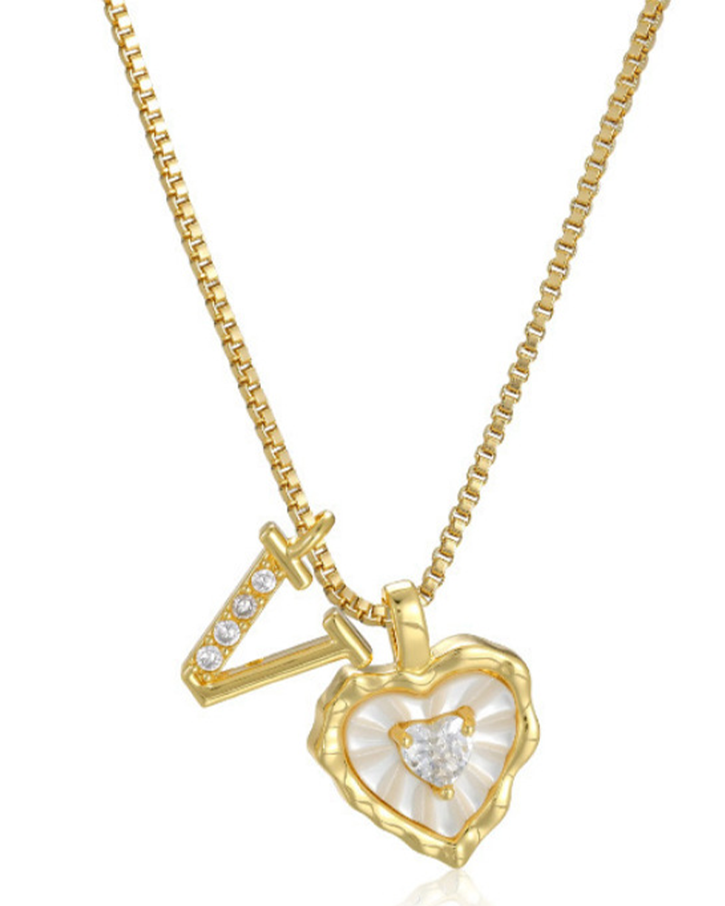 A–Z Micro-Pavé Lettre Initiale Pendentif Collier