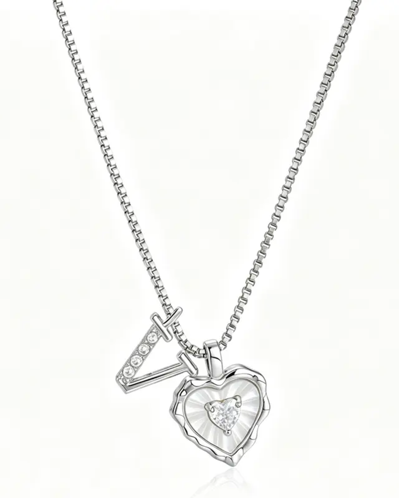 A–Z Micro-Pavé Lettre Initiale Pendentif Collier