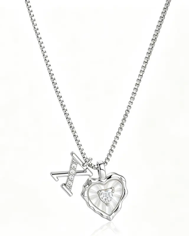 A–Z Micro-Pavé Lettre Initiale Pendentif Collier