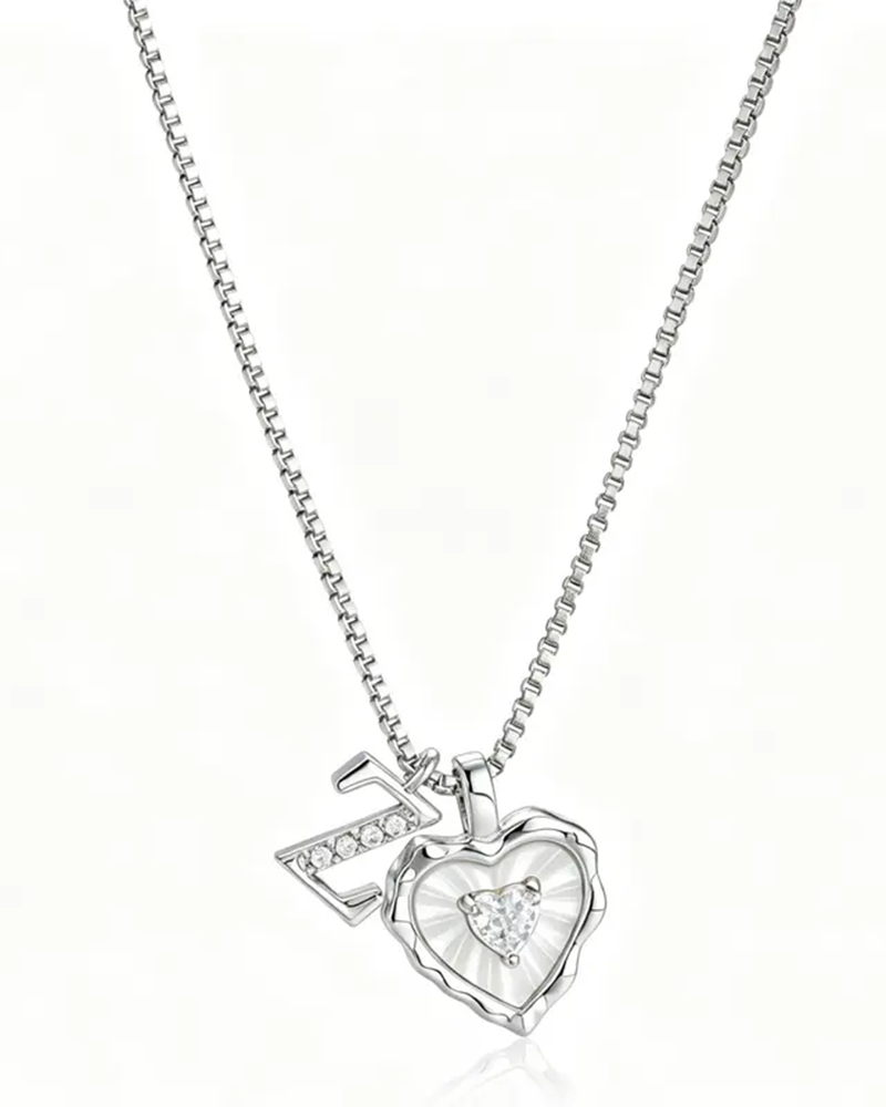 A–Z Micro-Pavé Lettre Initiale Pendentif Collier